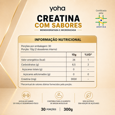 Creatina Gourmet 300g - Monohidratada - Yoha