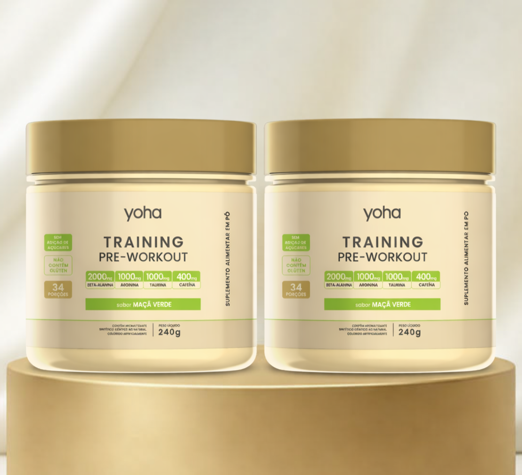 Kit Duplo Pré Treino Maça Verde