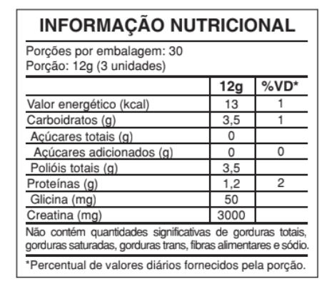 Tabela Nutricional