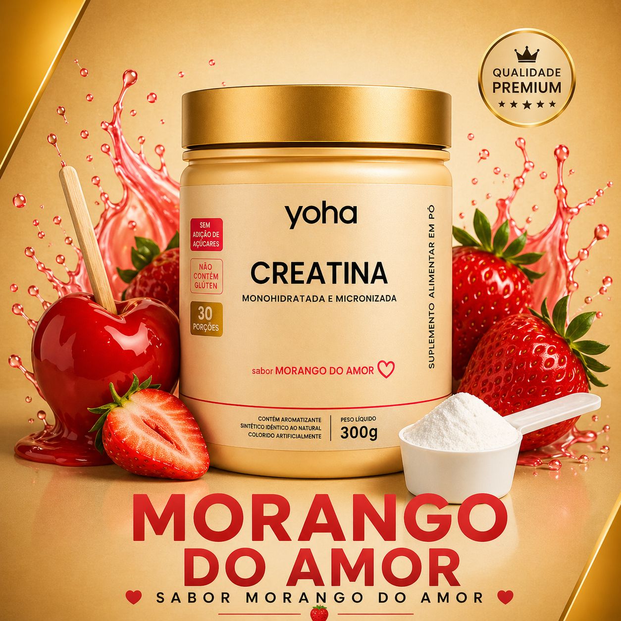 Creatina Gourmet 300g - Monohidratada - Yoha