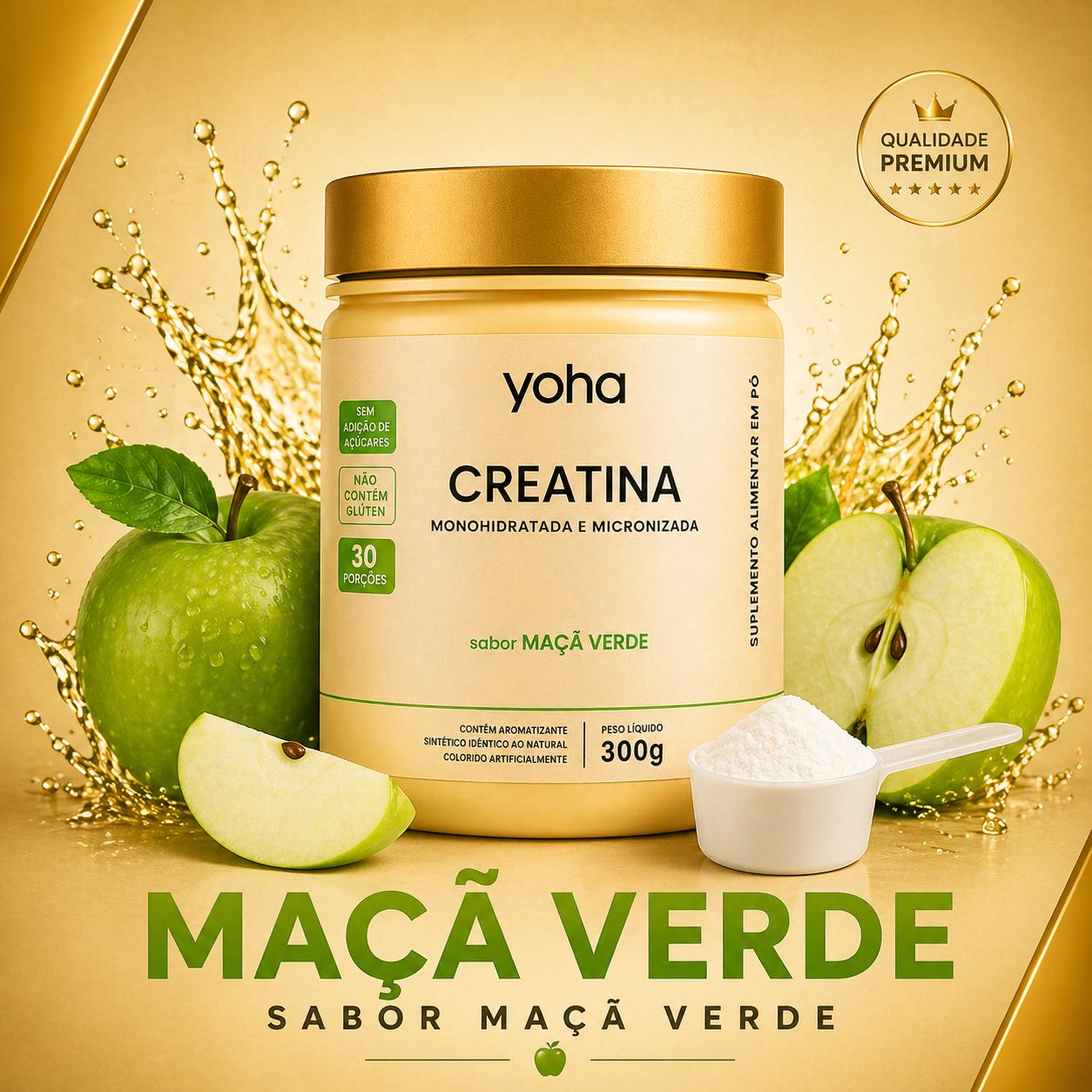 Creatina Gourmet 300g - Monohidratada - Yoha