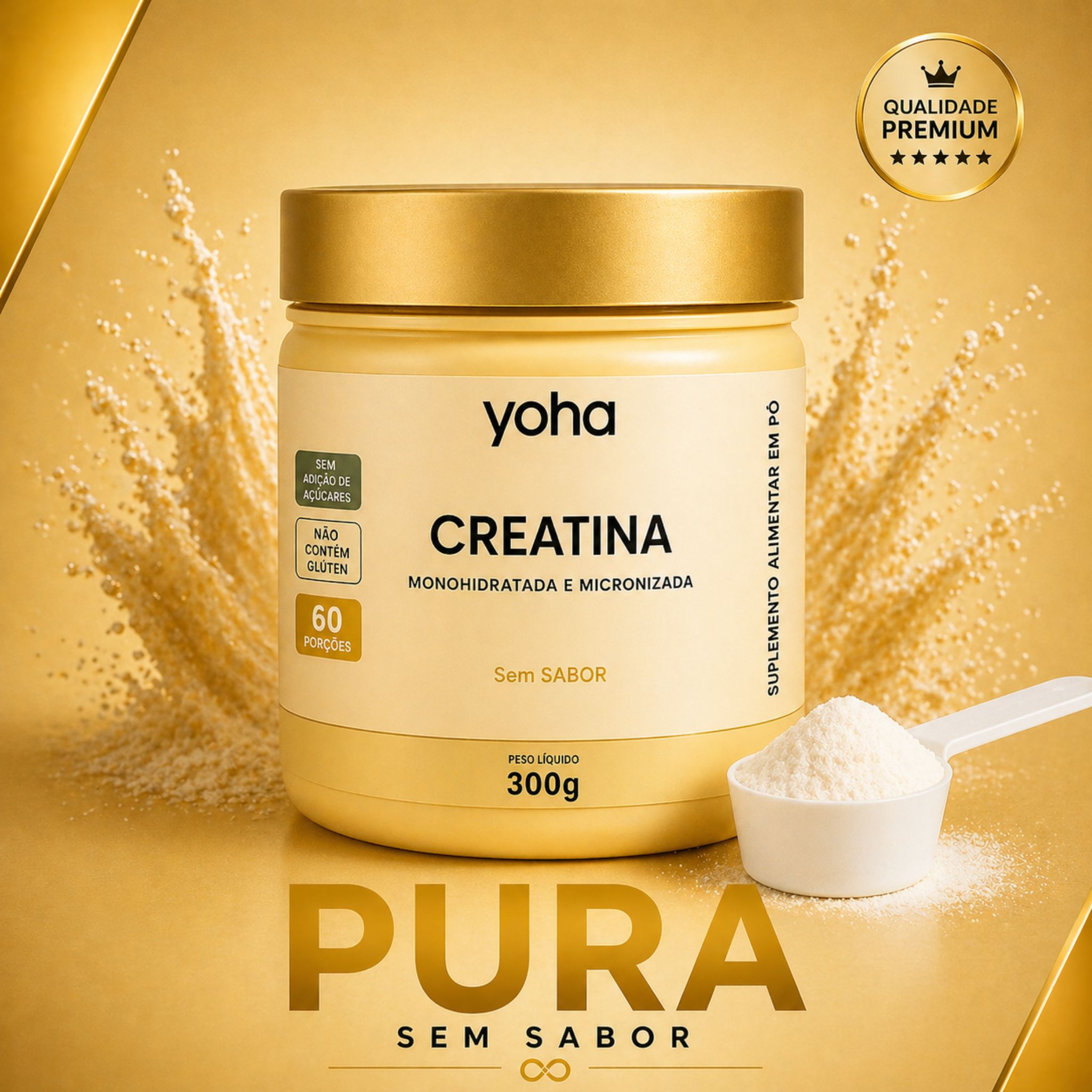 Creatina Gourmet 300g - Monohidratada - Yoha