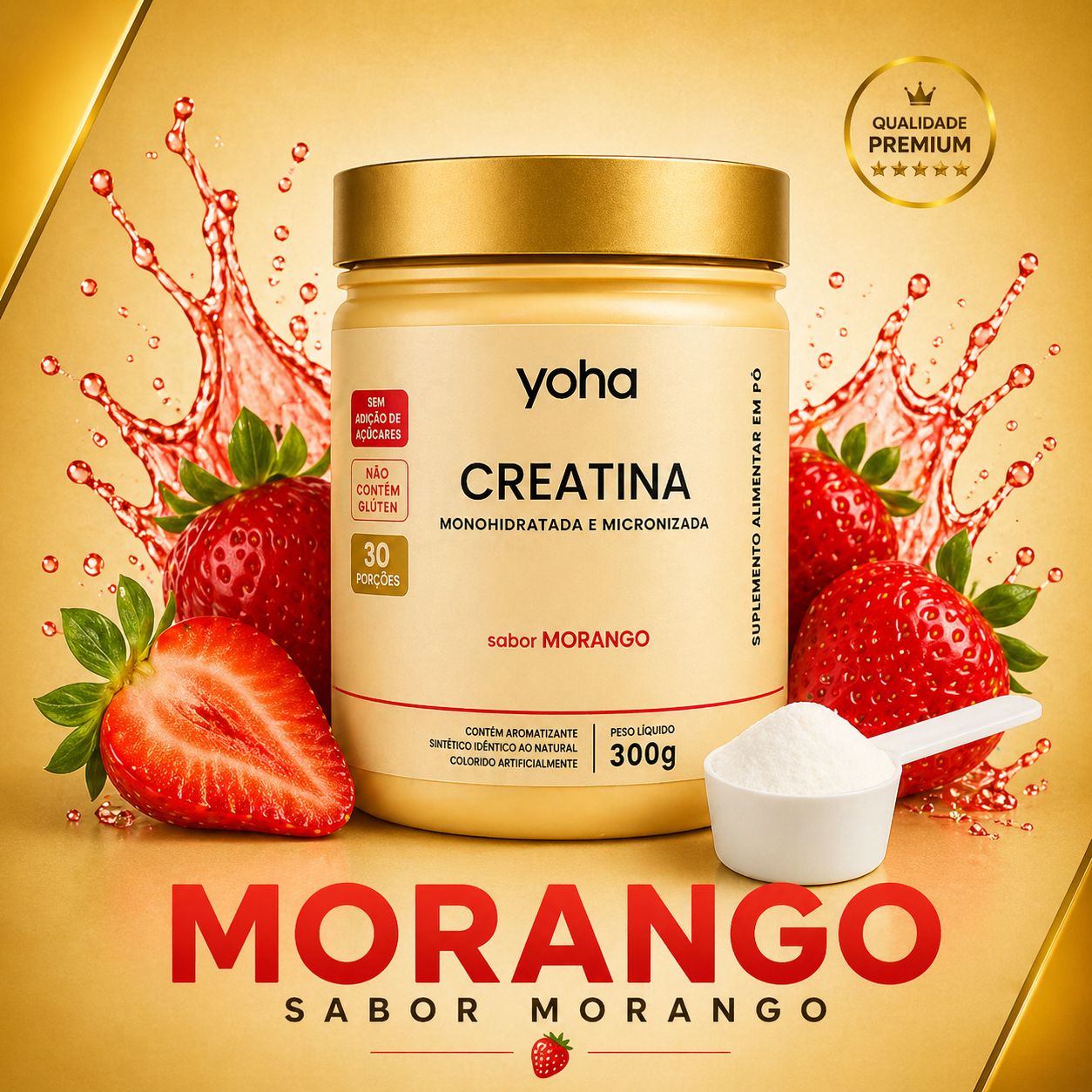 Creatina Gourmet 300g - Monohidratada - Yoha