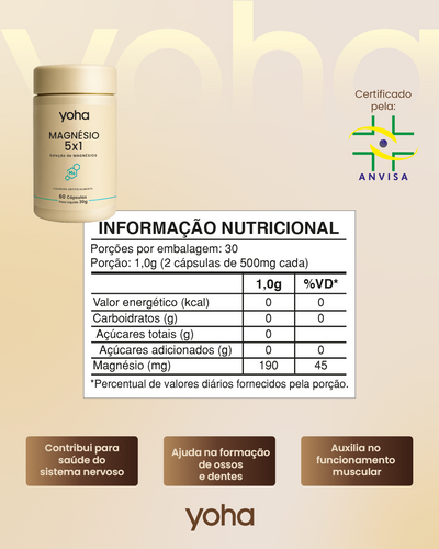 MAGNÉSIO 5X1 60 capsulas