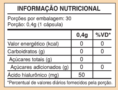 Tabela Nutricional