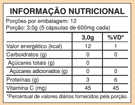 Tabela Nutricional