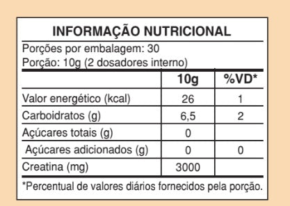 Tabela Nutricional