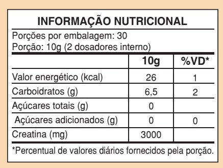Tabela Nutricional