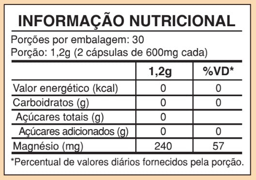 Tabela Nutricional