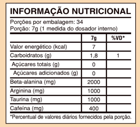 Tabela Nutricional