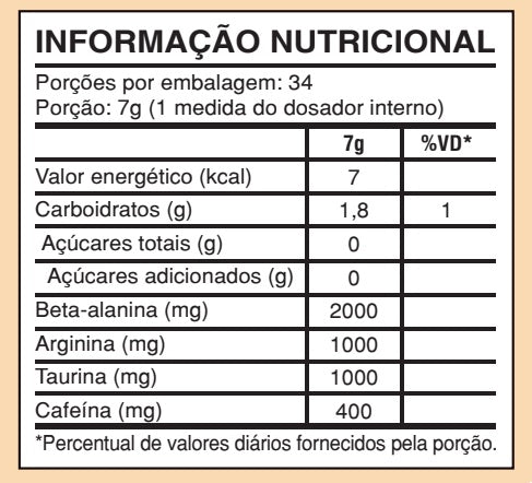 Tabela Nutricional