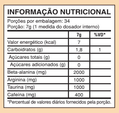 Tabela Nutricional