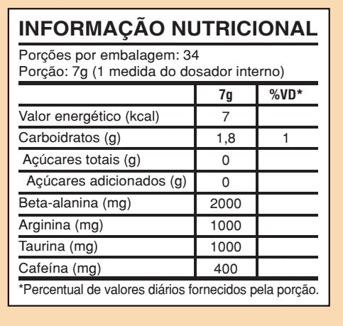Tabela Nutricional